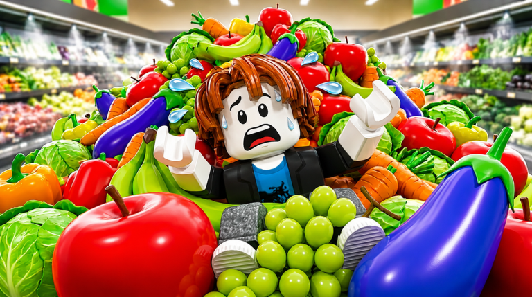 Clean the Supermarket Roblox official thumbnail with supermarket gameplay artwork
